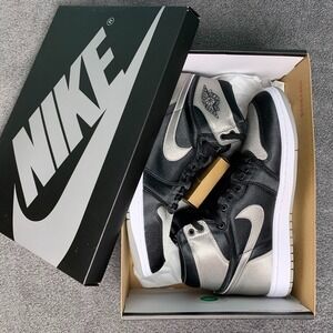 Nike Air Jordan 1 Retro High OG Satin Shadow Grey Black Womens 9.5 FD4810-010